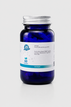 Slumbr Melatonin 2 mg slow release — back label with dosage and contents
