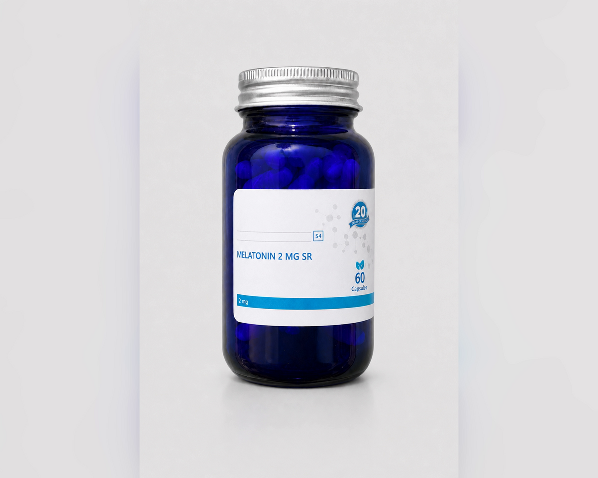 Slumbr Melatonin 2 mg slow release 60 capsules bottle — front